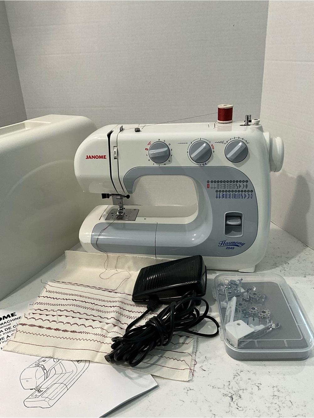 Janome Harmony 2049 White Compact Sewing Machine